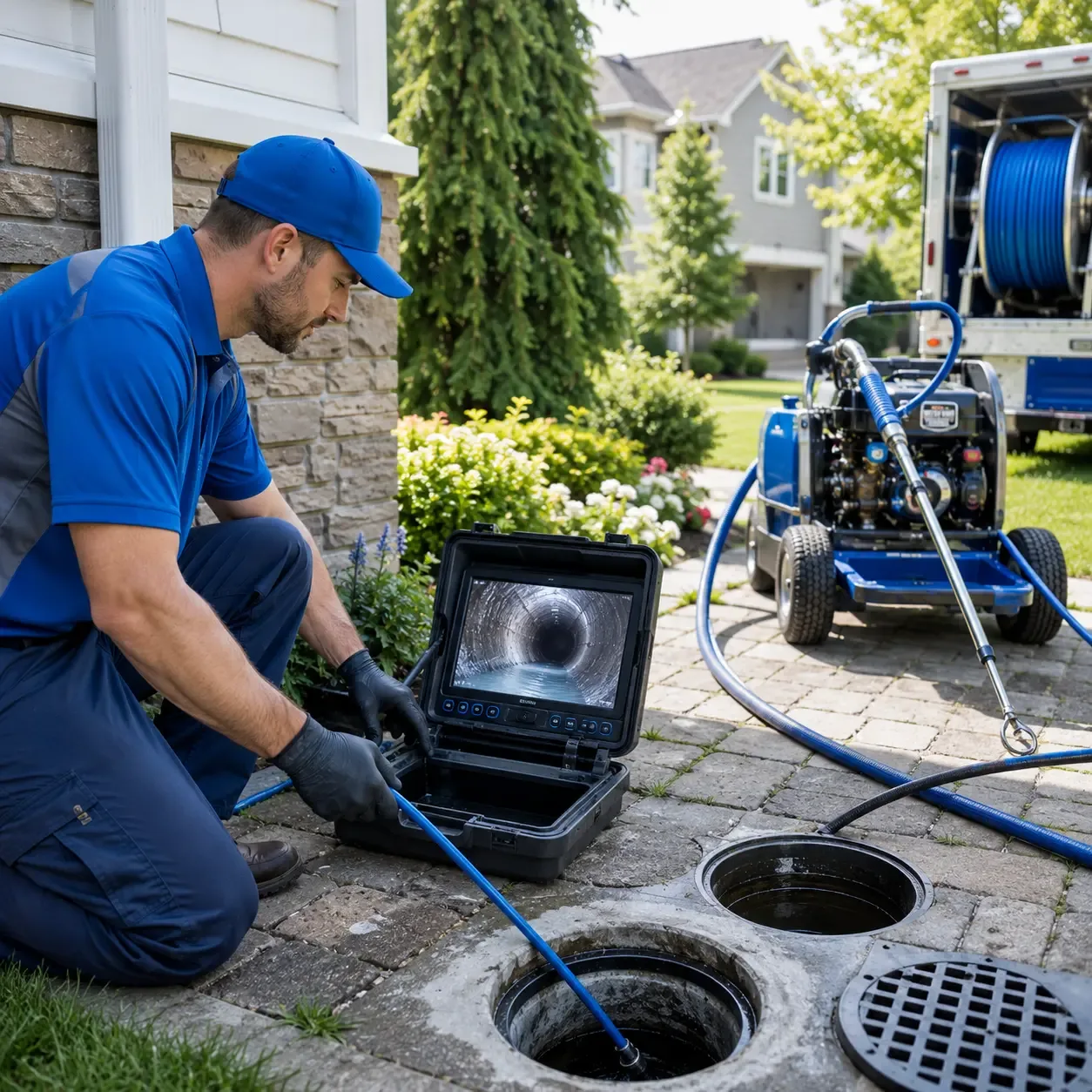 Outdoor drain cleaning professionals serving West Lebanon, NH